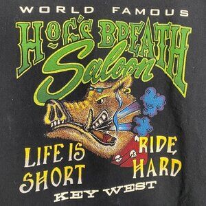 Hog's Breath Saloon Black Cotton T-Shirt, Men's XXXL